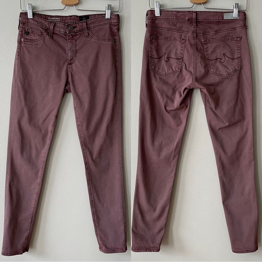 AG Adriano Goldschmied Abbey Ankle Purple Mid-Rise Ankle Jeans - Size: 26